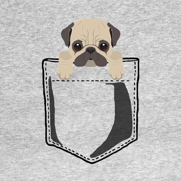 Pocket Pug Hanging by JKA